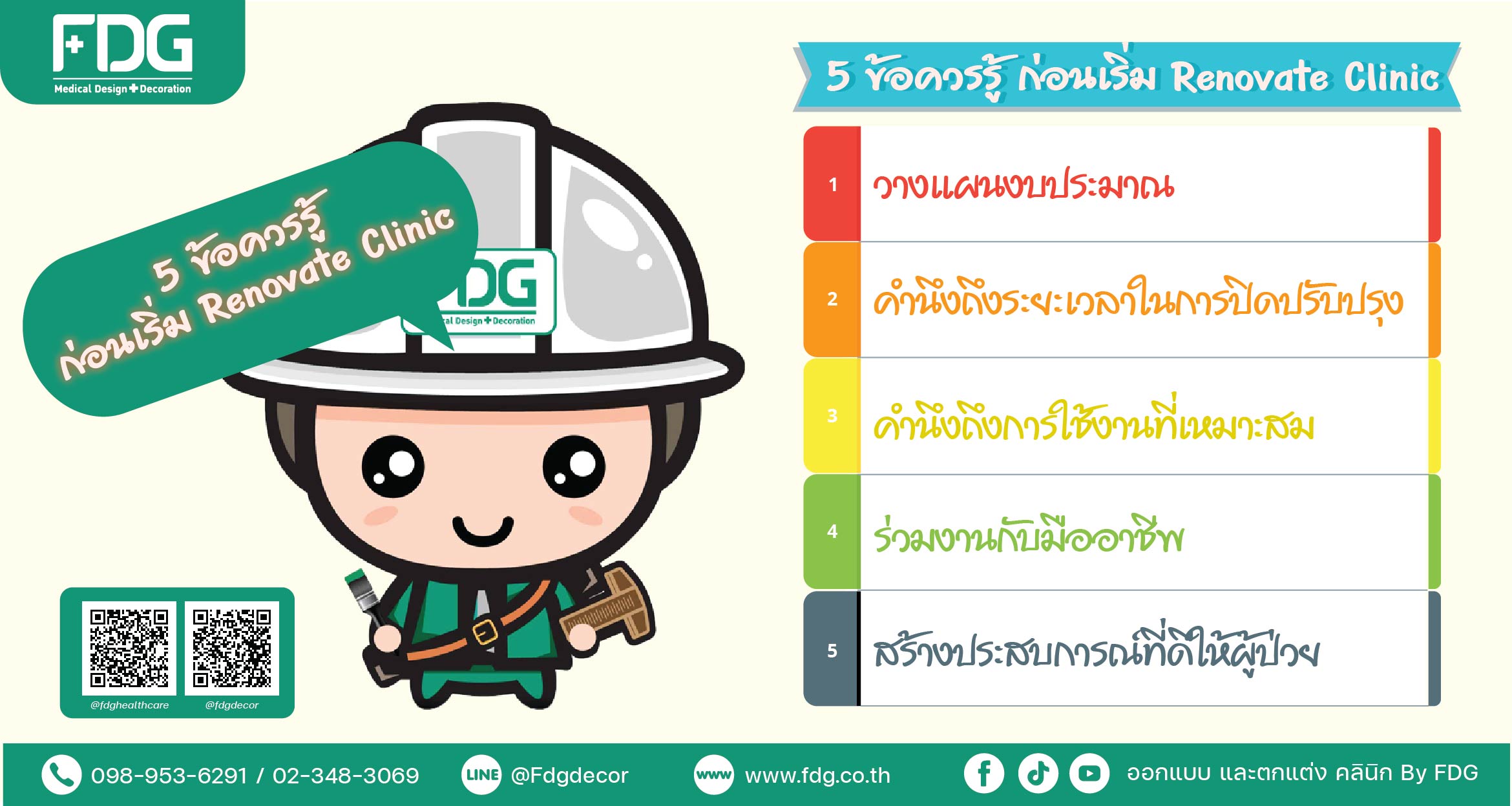 5 ข้อควรรู้ ก่อนเริ่ม Renovate Clinic